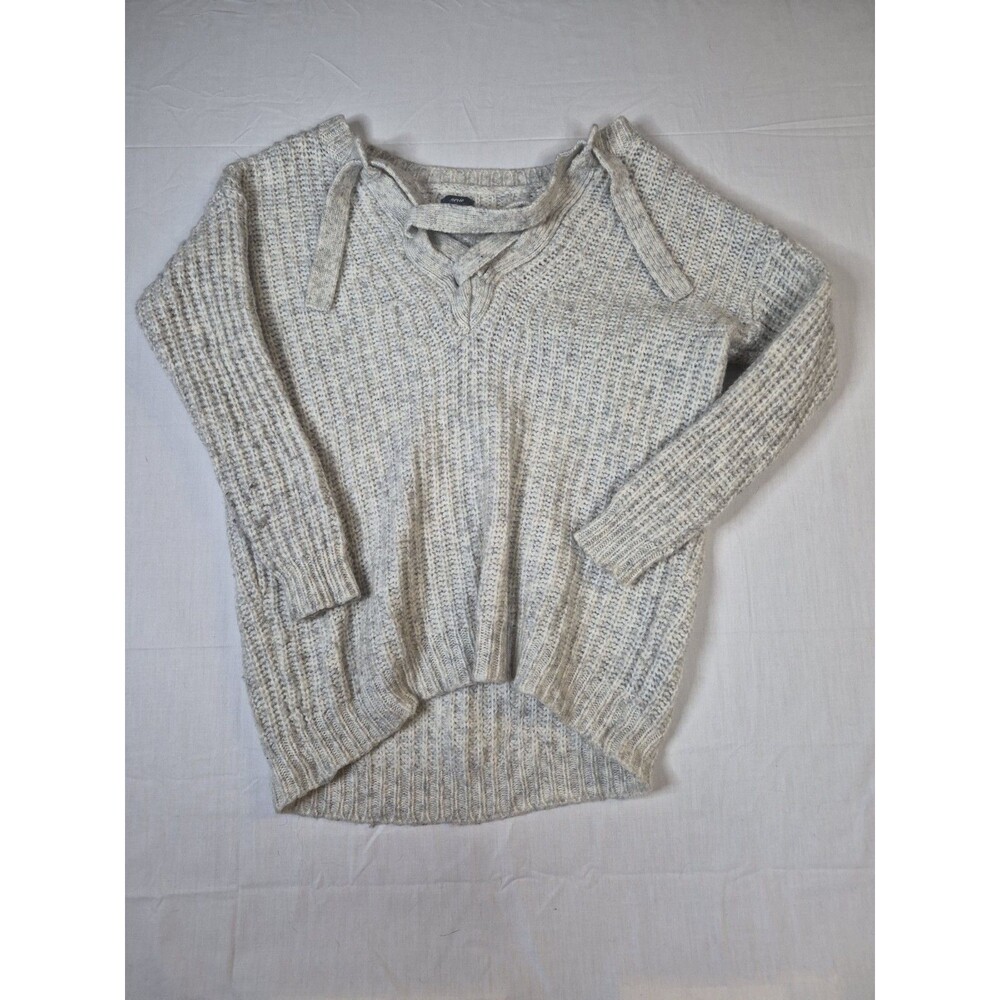 Aerie Sweater Womens Size XS Beige Gray Alpaca Wool Blend Pullover